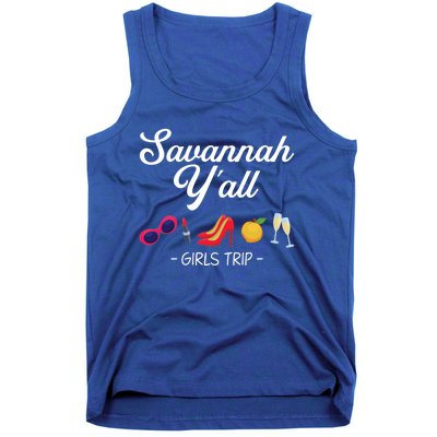 Funny Bachelorette Yall Savannah Trip Gift Tank Top