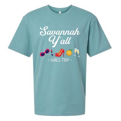 Funny Bachelorette Yall Savannah Trip Gift Sueded Cloud Jersey T-Shirt