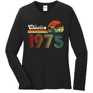 Feliz cumpleaños 1975 Edición limitada 48th spanish Birthday clásica Ladies Long Sleeve Shirt