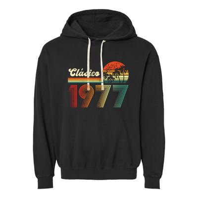 Feliz cumpleaños 1977 Edición limitada 46th spanish Birthday clásica Garment-Dyed Fleece Hoodie