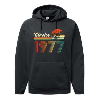 Feliz cumpleaños 1977 Edición limitada 46th spanish Birthday clásica Performance Fleece Hoodie