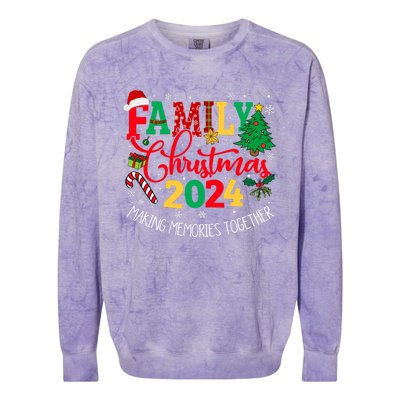 Family Christmas 2024 Matching Outfit Xmas Squad Santa Group Colorblast Crewneck Sweatshirt