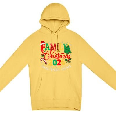 Family Christmas 2024 Matching Outfit Xmas Squad Santa Group Premium Pullover Hoodie