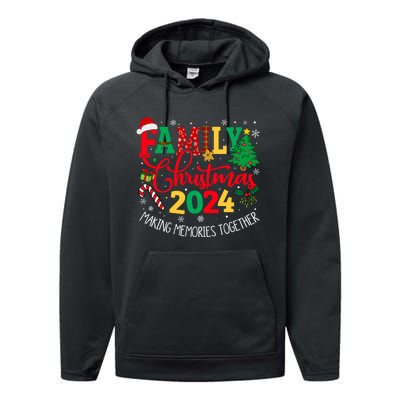 Family Christmas 2024 Matching Outfit Xmas Squad Santa Group Performance Fleece Hoodie