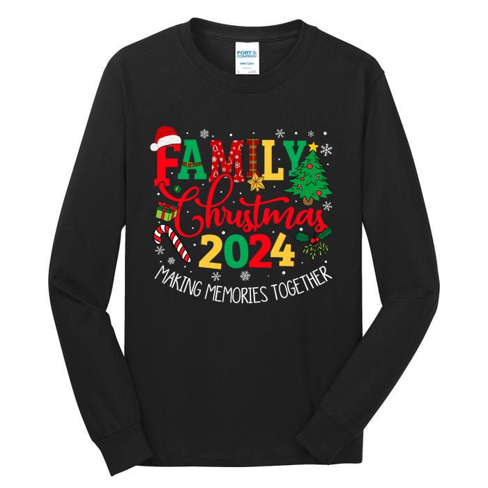 Family Christmas 2024 Matching Outfit Xmas Squad Santa Group Tall Long Sleeve T-Shirt