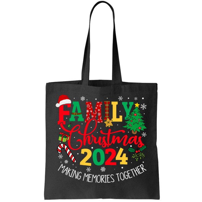 Family Christmas 2024 Matching Outfit Xmas Squad Santa Group Tote Bag