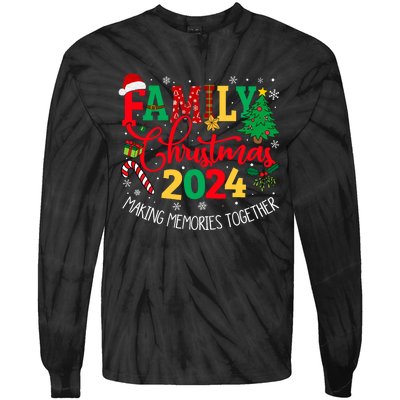 Family Christmas 2024 Matching Outfit Xmas Squad Santa Group Tie-Dye Long Sleeve Shirt