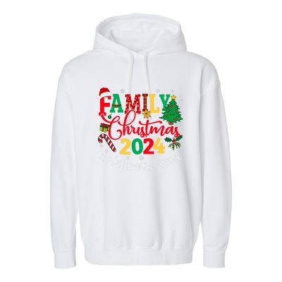 Family Christmas 2024 Matching Outfit Xmas Squad Santa Group Garment-Dyed Fleece Hoodie