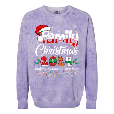 Family Christmas 2024 Matching Outfit Xmas Squad Santa Colorblast Crewneck Sweatshirt