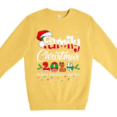 Family Christmas 2024 Matching Outfit Xmas Squad Santa Premium Crewneck Sweatshirt