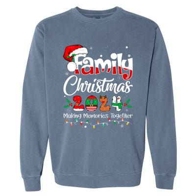 Family Christmas 2024 Matching Outfit Xmas Squad Santa Garment-Dyed Sweatshirt