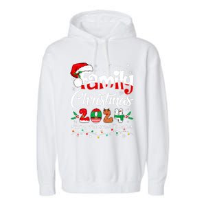 Family Christmas 2024 Matching Outfit Xmas Squad Santa Garment-Dyed Fleece Hoodie