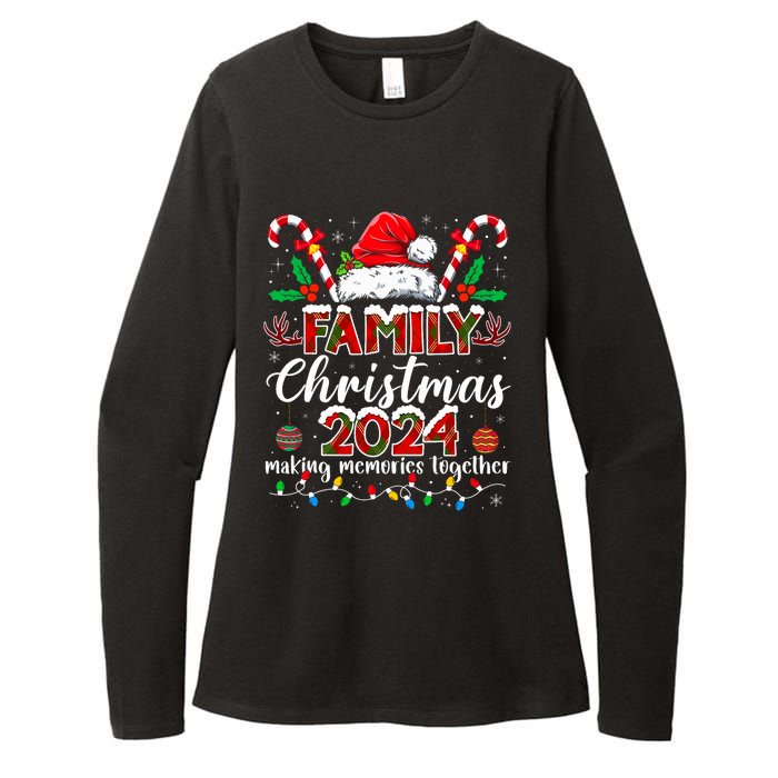 Family Christmas 2024 Matching Squad Santa Elf Funny Xmas Womens CVC Long Sleeve Shirt