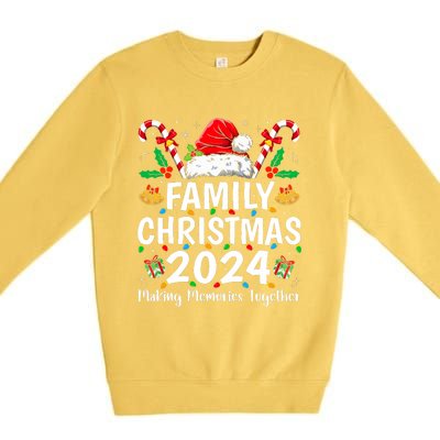 Family Christmas 2024 Matching Squad Santa Elf Funny Xmas Premium Crewneck Sweatshirt