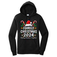 Family Christmas 2024 Matching Squad Santa Elf Funny Xmas Women's Pullover Hoodie