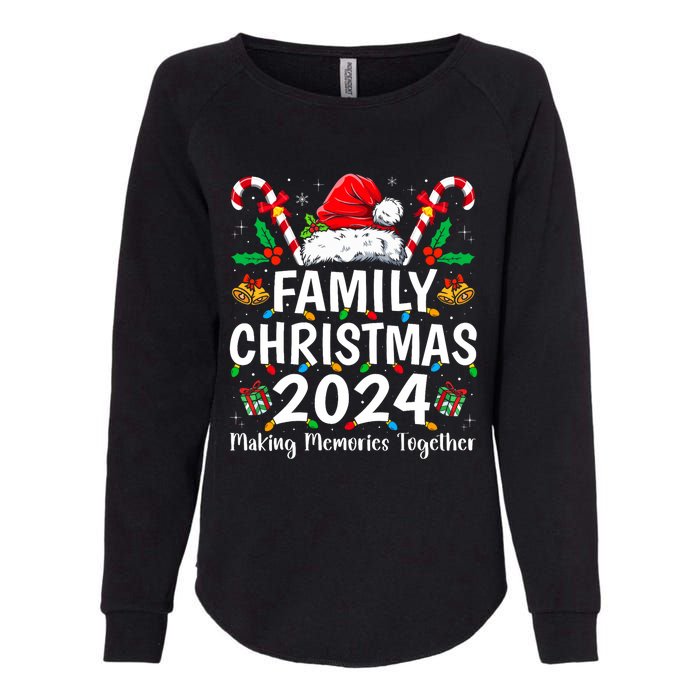 Family Christmas 2024 Matching Squad Santa Elf Funny Xmas Womens California Wash Sweatshirt