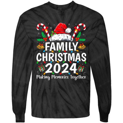 Family Christmas 2024 Matching Squad Santa Elf Funny Xmas Tie-Dye Long Sleeve Shirt