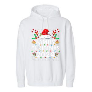 Family Christmas 2024 Matching Squad Santa Elf Funny Xmas Garment-Dyed Fleece Hoodie