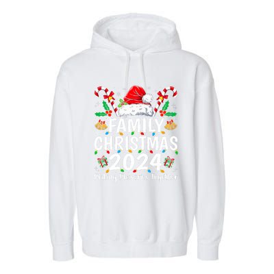 Family Christmas 2024 Matching Squad Santa Elf Funny Xmas Garment-Dyed Fleece Hoodie