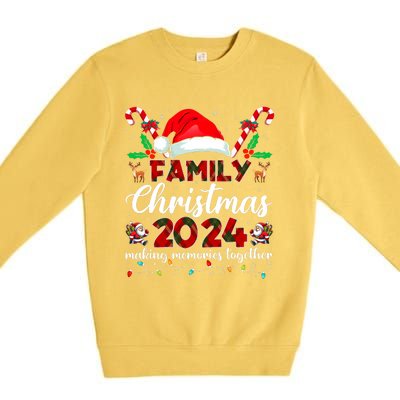 Family Christmas 2024 Matching Squad Santa Elf Funny Xmas Premium Crewneck Sweatshirt