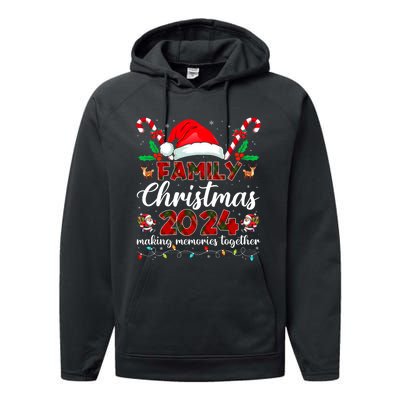 Family Christmas 2024 Matching Squad Santa Elf Funny Xmas Performance Fleece Hoodie