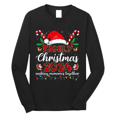 Family Christmas 2024 Matching Squad Santa Elf Funny Xmas Long Sleeve Shirt