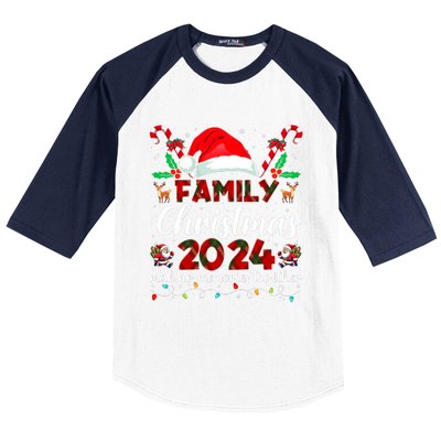 Family Christmas 2024 Matching Squad Santa Elf Funny Xmas Baseball Sleeve Shirt