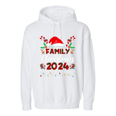 Family Christmas 2024 Matching Squad Santa Elf Funny Xmas Garment-Dyed Fleece Hoodie