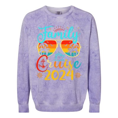 Family Cruise 2024 Summer Vacation Matching Family Cruise Colorblast Crewneck Sweatshirt