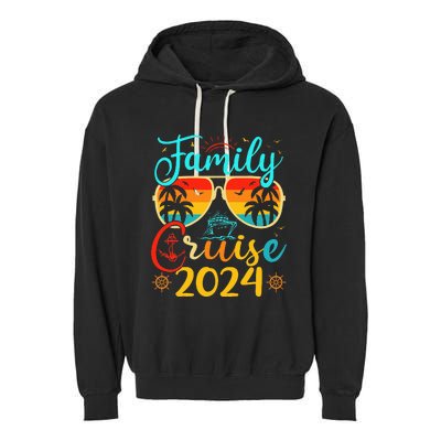 Family Cruise 2024 Summer Vacation Matching Family Cruise Garment-Dyed Fleece Hoodie