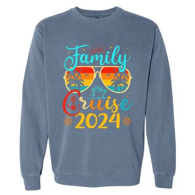 Family Cruise 2024 Summer Vacation Matching Family Cruise Garment-Dyed Sweatshirt