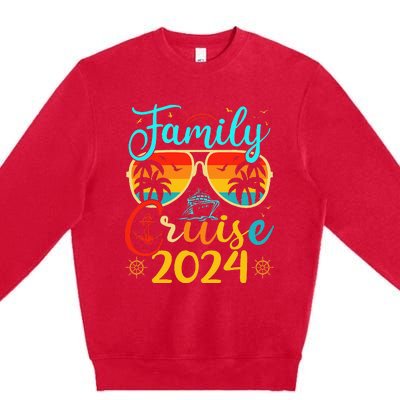 Family Cruise 2024 Summer Vacation Matching Family Cruise Premium Crewneck Sweatshirt