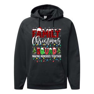 Family Christmas 2024 Matching Squad Santa Red Plaid Xmas Performance Fleece Hoodie