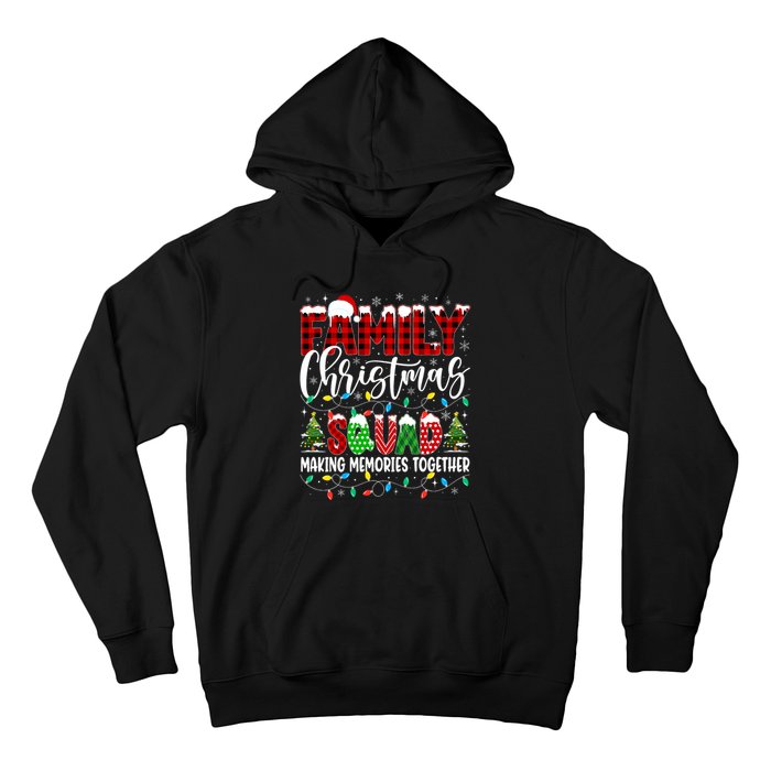 Family Christmas 2024 Matching Squad Santa Red Plaid Xmas Hoodie