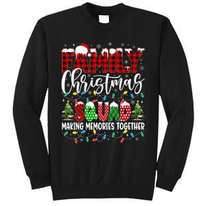 Family Christmas 2024 Matching Squad Santa Red Plaid Xmas Sweatshirt