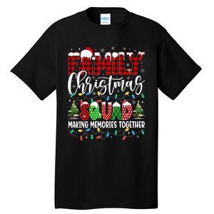 Family Christmas 2024 Matching Squad Santa Red Plaid Xmas Tall T-Shirt