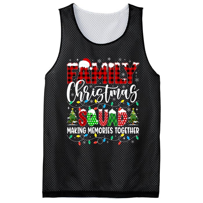 Family Christmas 2024 Matching Squad Santa Red Plaid Xmas Mesh Reversible Basketball Jersey Tank