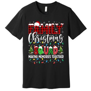 Family Christmas 2024 Matching Squad Santa Red Plaid Xmas Premium T-Shirt