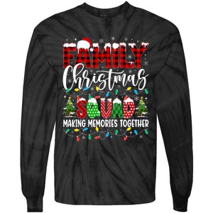 Family Christmas 2024 Matching Squad Santa Red Plaid Xmas Tie-Dye Long Sleeve Shirt