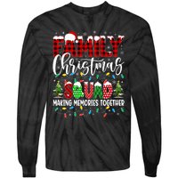 Family Christmas 2024 Matching Squad Santa Red Plaid Xmas Tie-Dye Long Sleeve Shirt