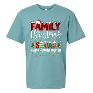 Family Christmas 2024 Matching Squad Santa Red Plaid Xmas Sueded Cloud Jersey T-Shirt