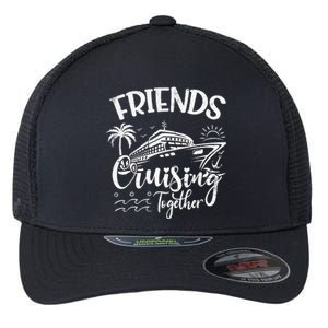 Friends Cruise 2024 Cruising Together Friends Matching Squad  Flexfit Unipanel Trucker Cap