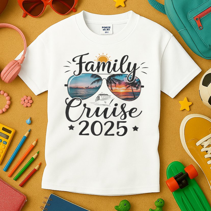Family Cruise 2025 Vacation Trip Family Matching Cruise Ship Kids T-Shirt