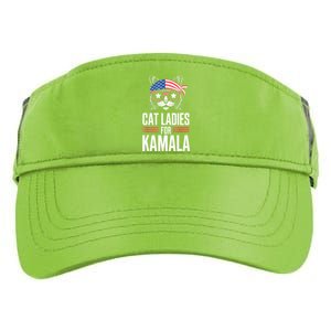 Funny Cat 2024 President Kamala Harris Cat Ladies For Kamala Gift Adult Drive Performance Visor