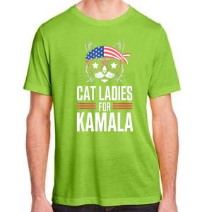 Funny Cat 2024 President Kamala Harris Cat Ladies For Kamala Gift Adult ChromaSoft Performance T-Shirt