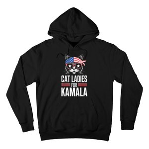 Funny Cat 2024 President Kamala Harris Cat Ladies For Kamala Gift Hoodie