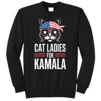 Funny Cat 2024 President Kamala Harris Cat Ladies For Kamala Gift Sweatshirt