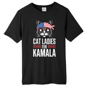 Funny Cat 2024 President Kamala Harris Cat Ladies For Kamala Gift Tall Fusion ChromaSoft Performance T-Shirt