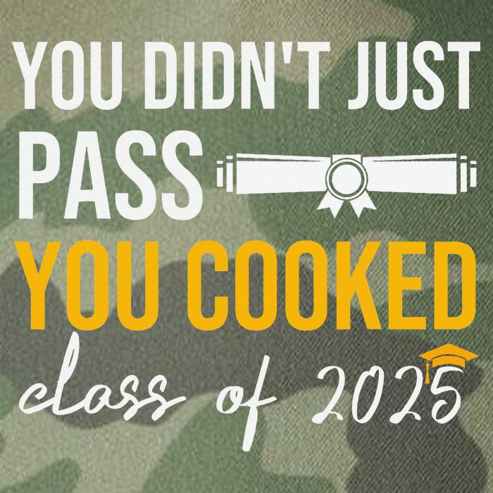Funny Class 2025 You Didnt Just Pass You Cooked Graduation Legacy Tie Dye Trucker Hat