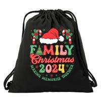 Family Christmas 2024 Making Memories Together Drawstring Bag